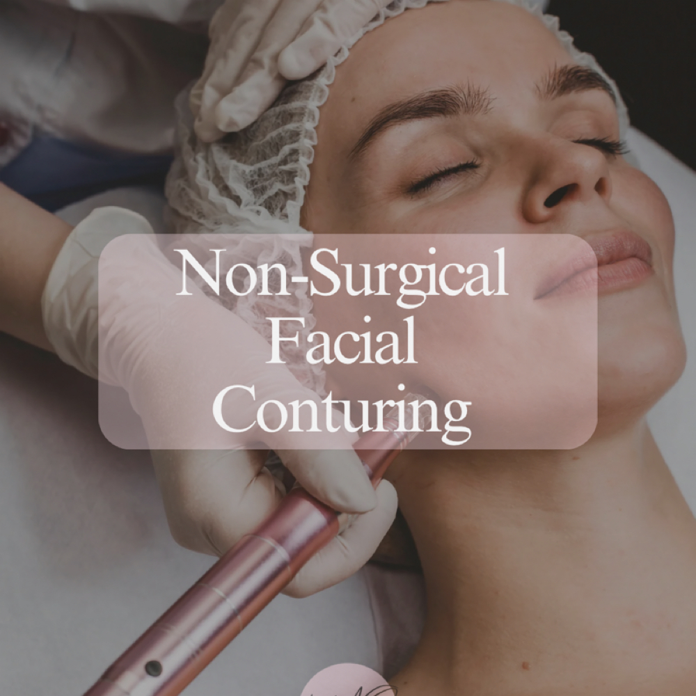 Microcurrent Ems face thightning at glowbync_threadingandfacials in alpharetta, GA