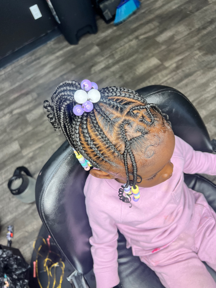 Kids Braids w/Weave