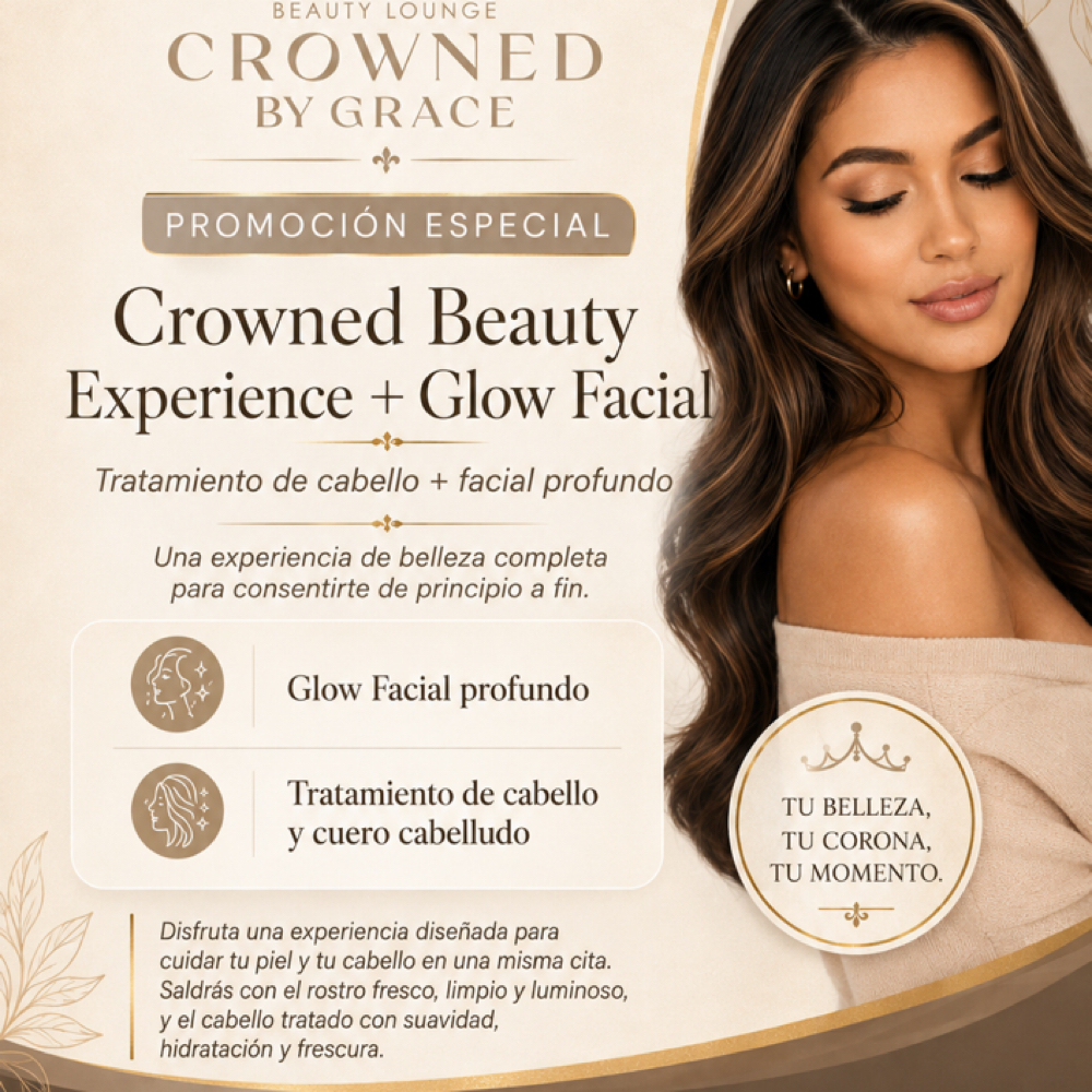 CROWNED BEAUTY EXPERIENCE+GLOW FACI at CROWNED BY GRACE "BEAUTY LOUNGE" in North Bergen, NJ