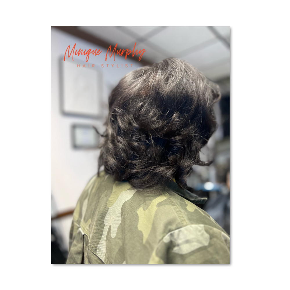 Classy Lady(Silk Press w/ Curls)