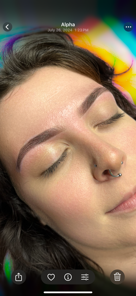 brow stain at arched angels in Stewartsville, NJ