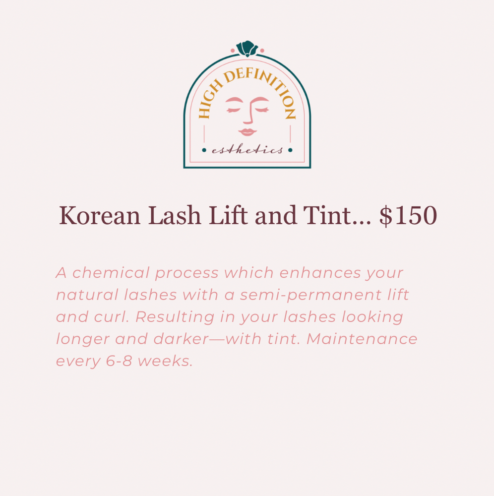 Korean Lash Lift and Tint at High Definition Esthetics in Parker, CO