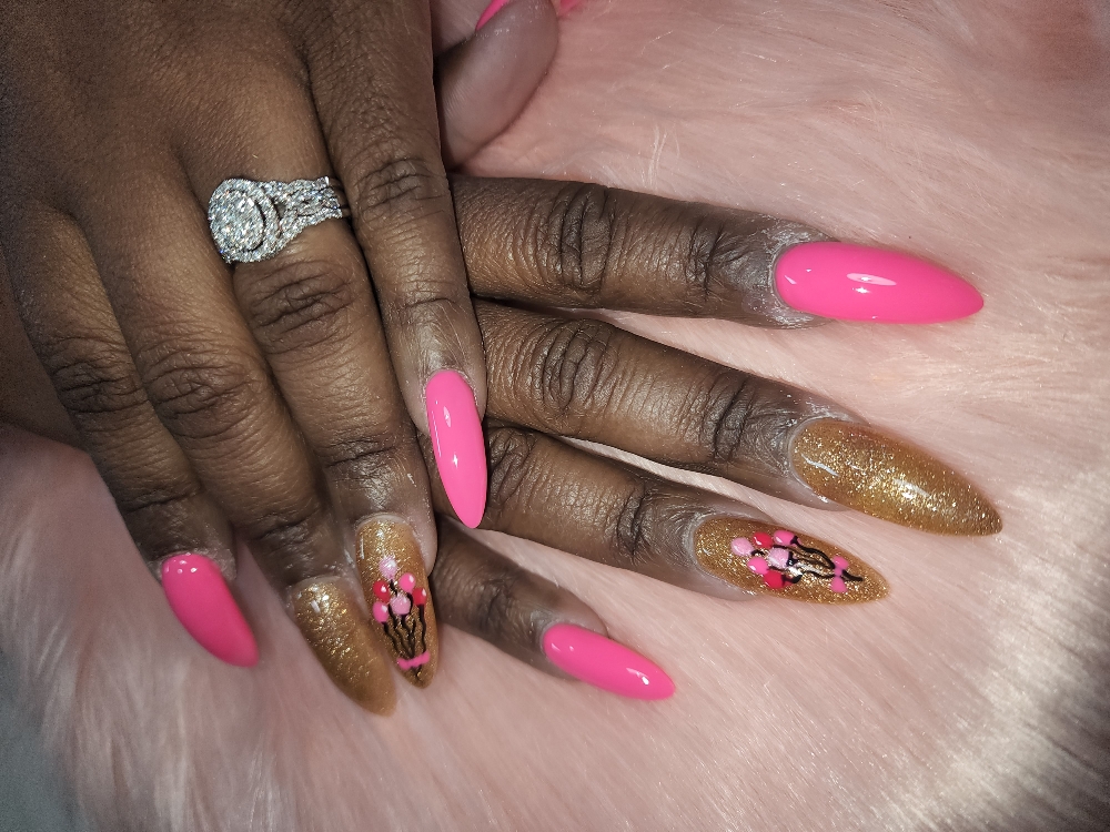 Long Nail Full Set Or Overlay + Gel