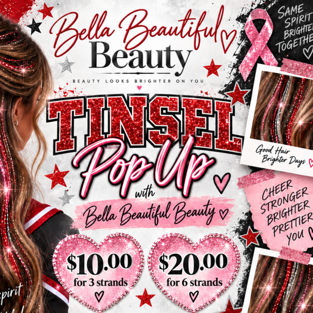 Tinsel Install at Bella Beautiful Beauty in Pittsburgh, PA