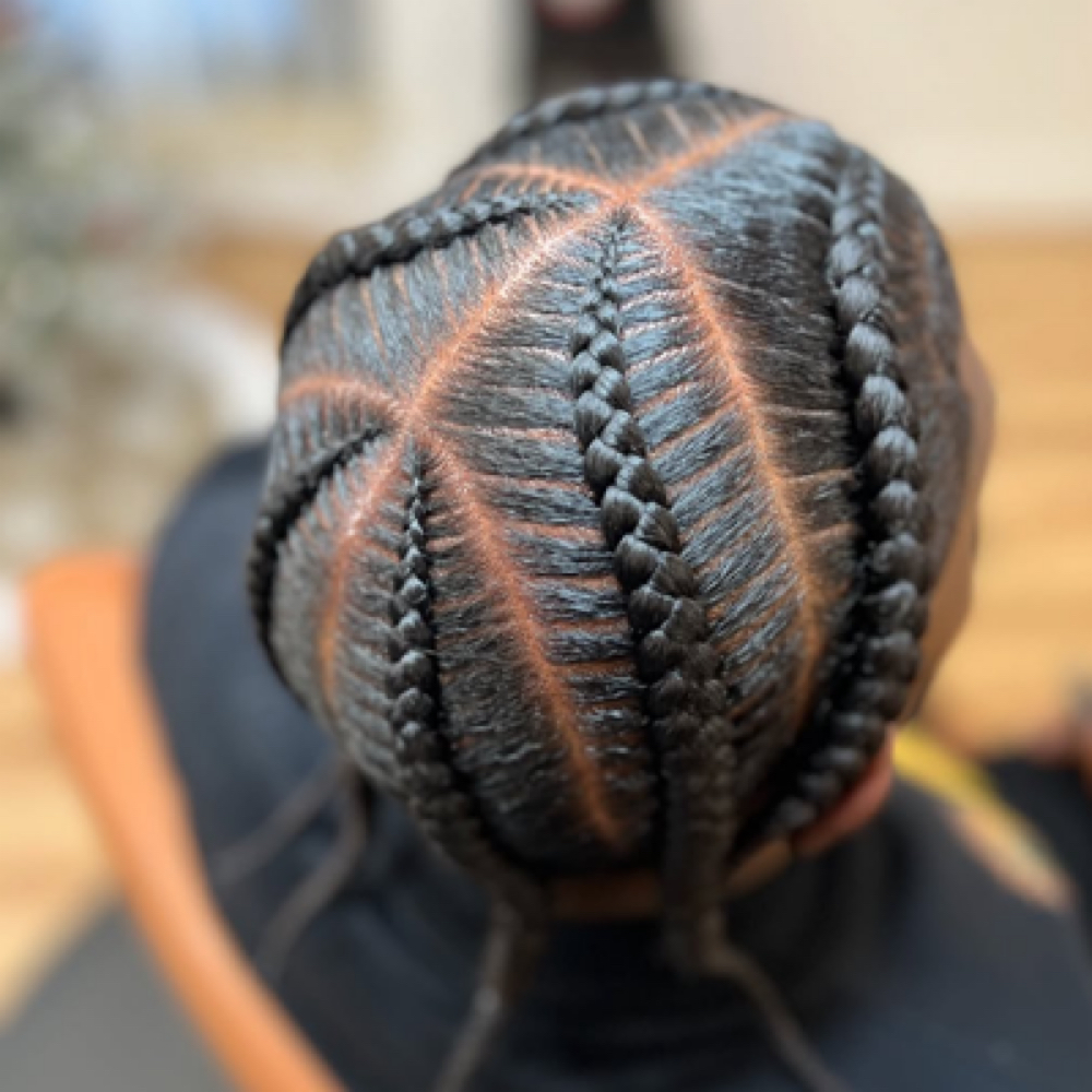 Men Stitch Braids at BraidsNBeyond in Concord, NC