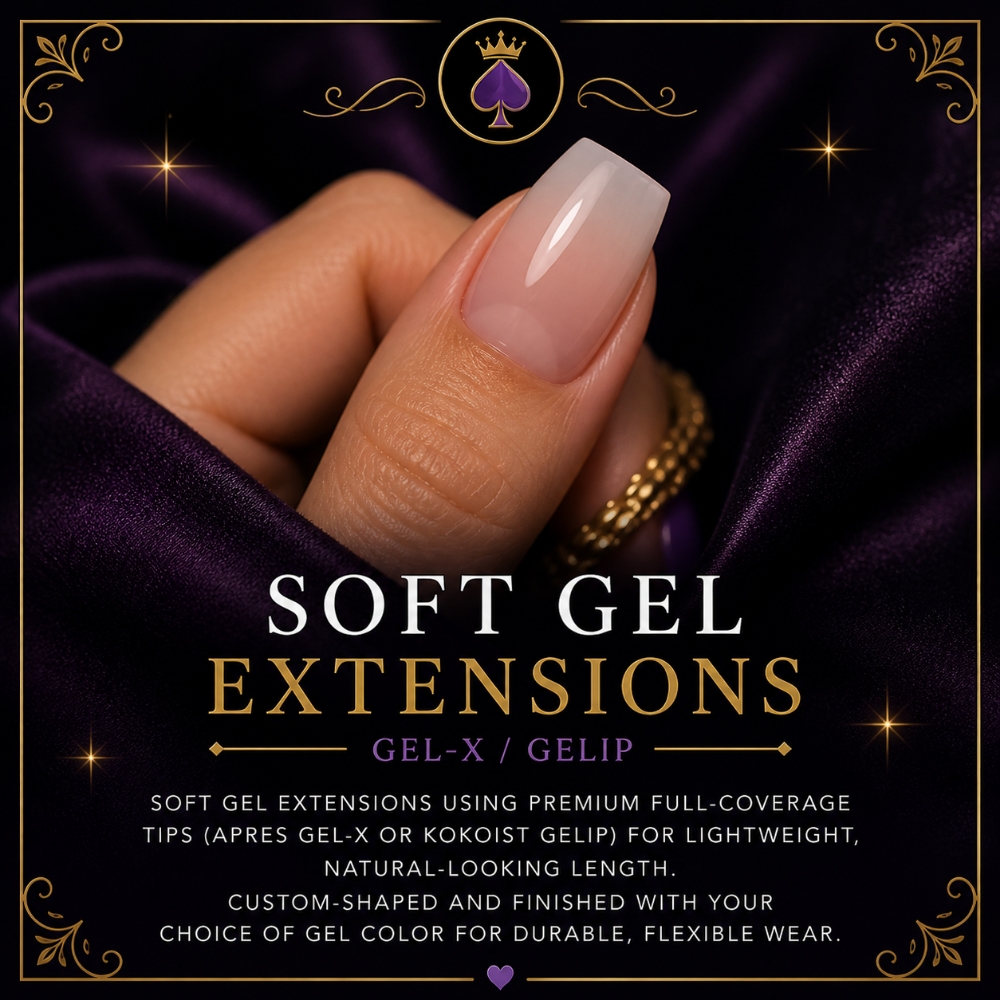 Soft Gel Extensions (Gel-X, Gelip) at Royal Flush Nail Co. in Christiansburg, VA