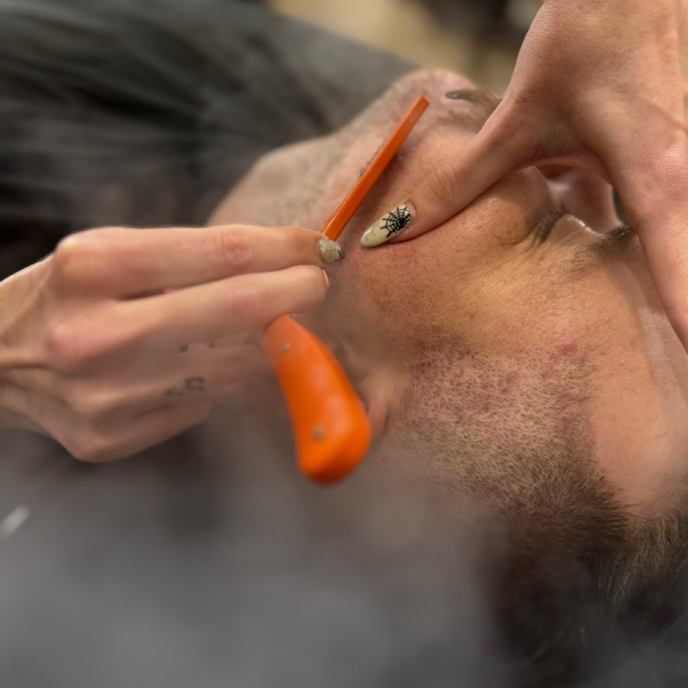 Straight Razor Shave by Destiny at The Place Salon & Hair Co. in Richfield, UT