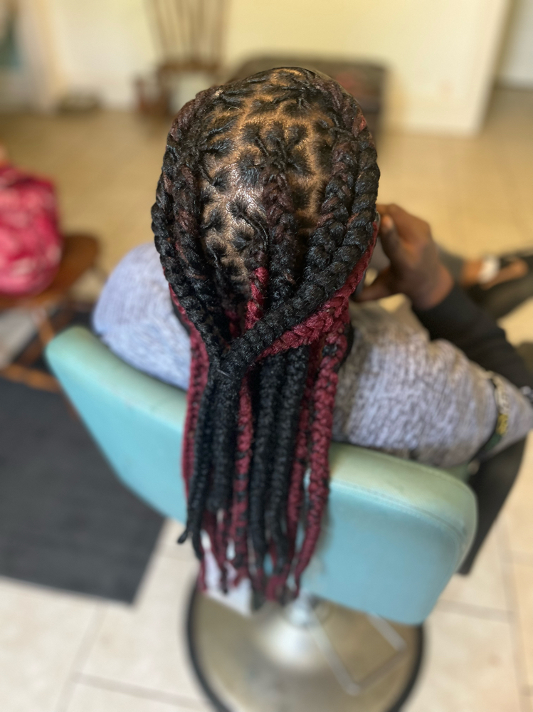 Jumbo Knotless Over Locs
