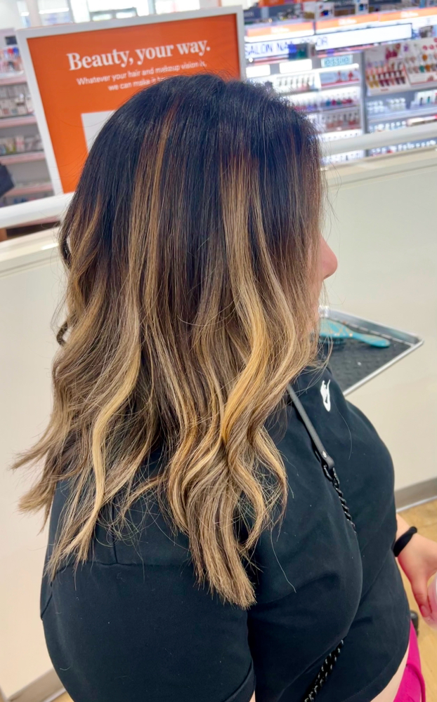 Balyage With Secondary Color W/trim