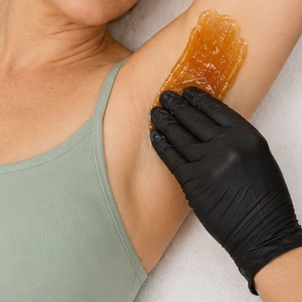 Sugaring-underarms at Wax on the Beach in Panama City Beach, FL