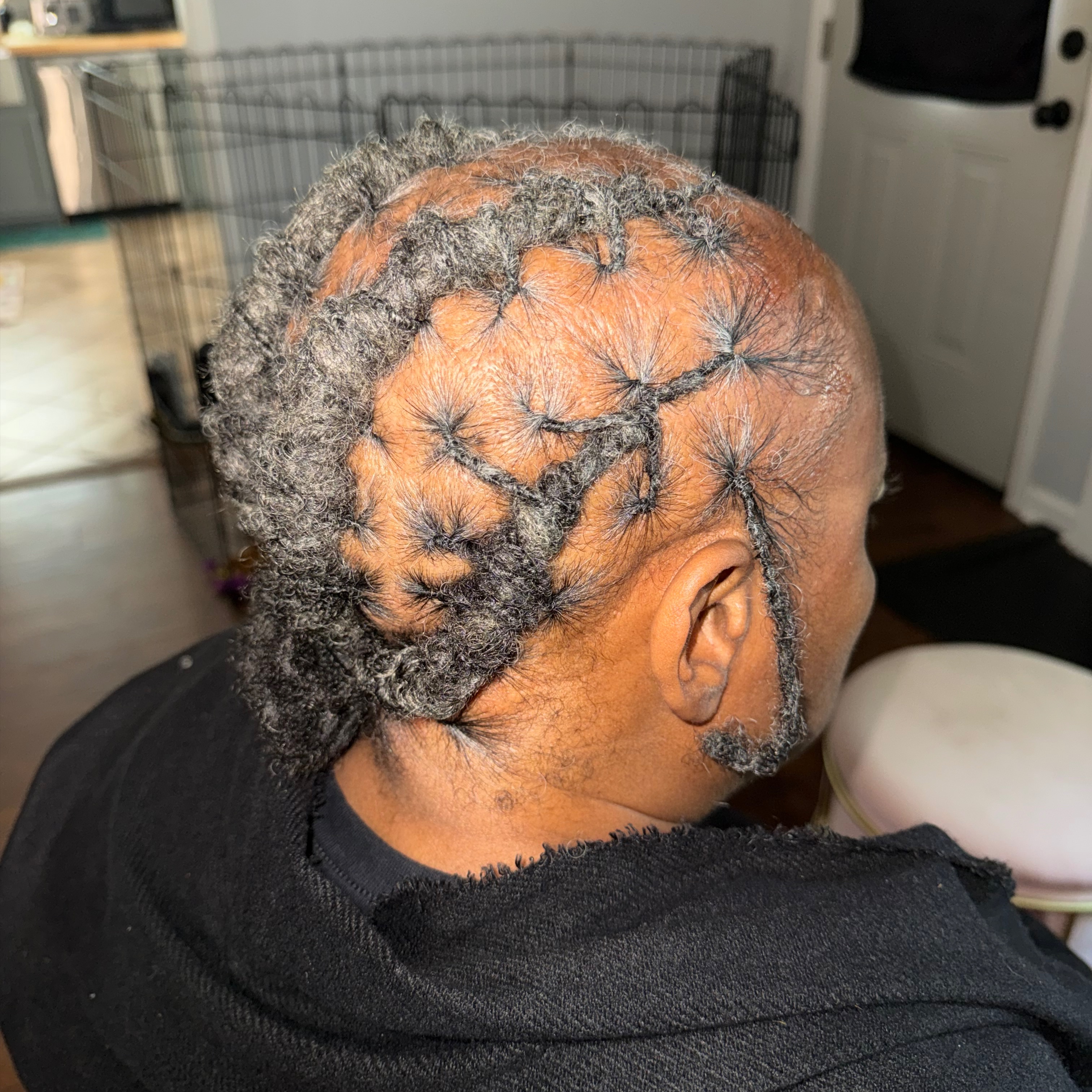 Traditional Loc Tightening at Kaleb's Krown Microloc Studio in Fayetteville, NC