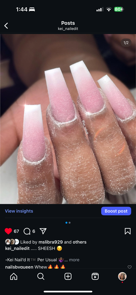 Ombre Set at Kei Nail’d It in Detroit, MI