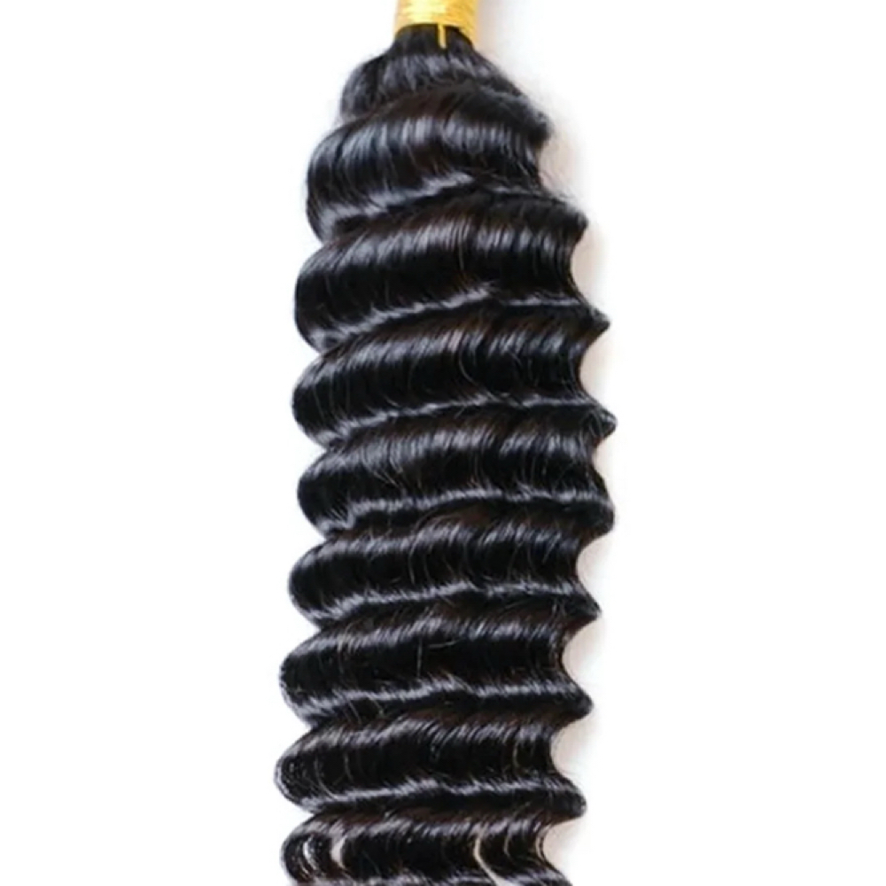 #NATURAL BLACK DEEP WAVE at Canelle Braiding Lounge in Marietta, GA