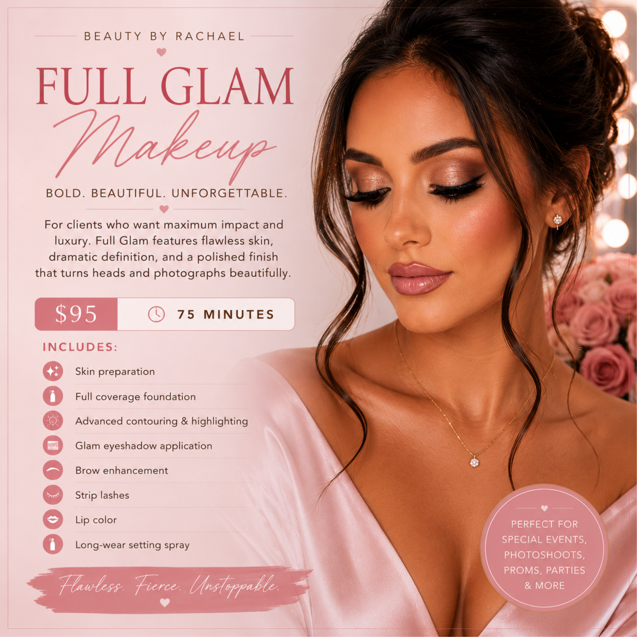 Full Glam Makeup at Beauty by Rachael in Murfreesboro, TN