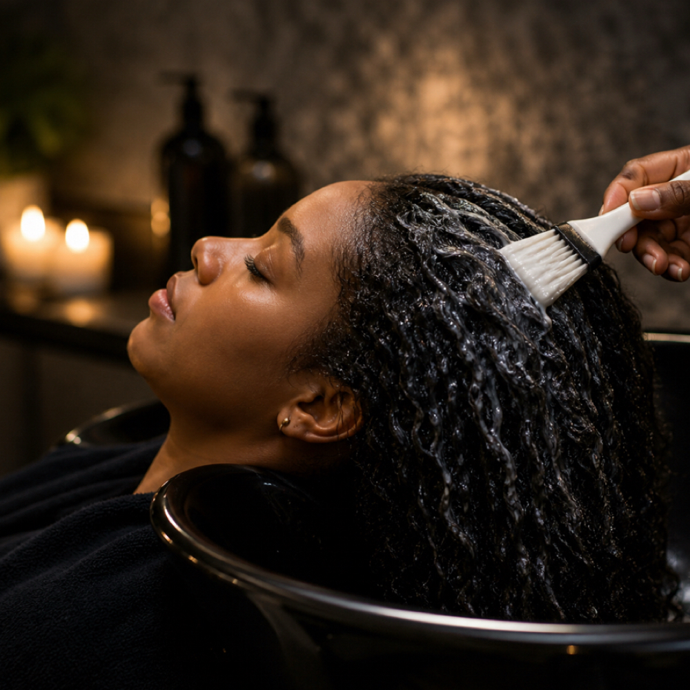 Deep Conditioning Therapy at HFS Trichology & HeadSpa Inc. in Stockton, CA