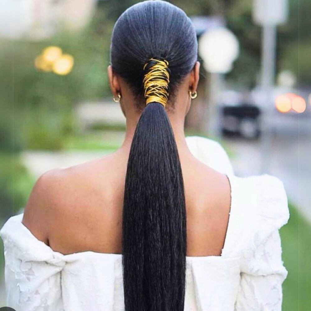 ponytail at Bel hair company llc in orange, NJ
