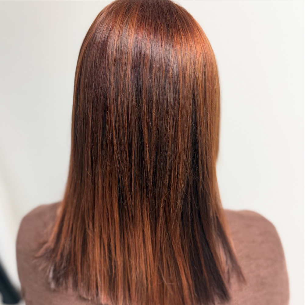 All Over Color Long Hair/past Chin at LuLu’s Beauty Room in Kernersville, NC