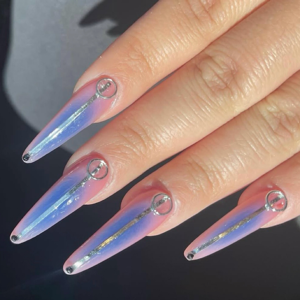 Acrylic Almond Shape(size: XL) at Garfias Nail Studio in San Gabriel, CA