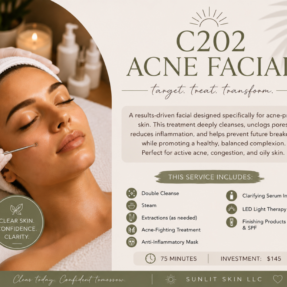 C202 Acne Facial at The House of Blondes in Summerville, SC