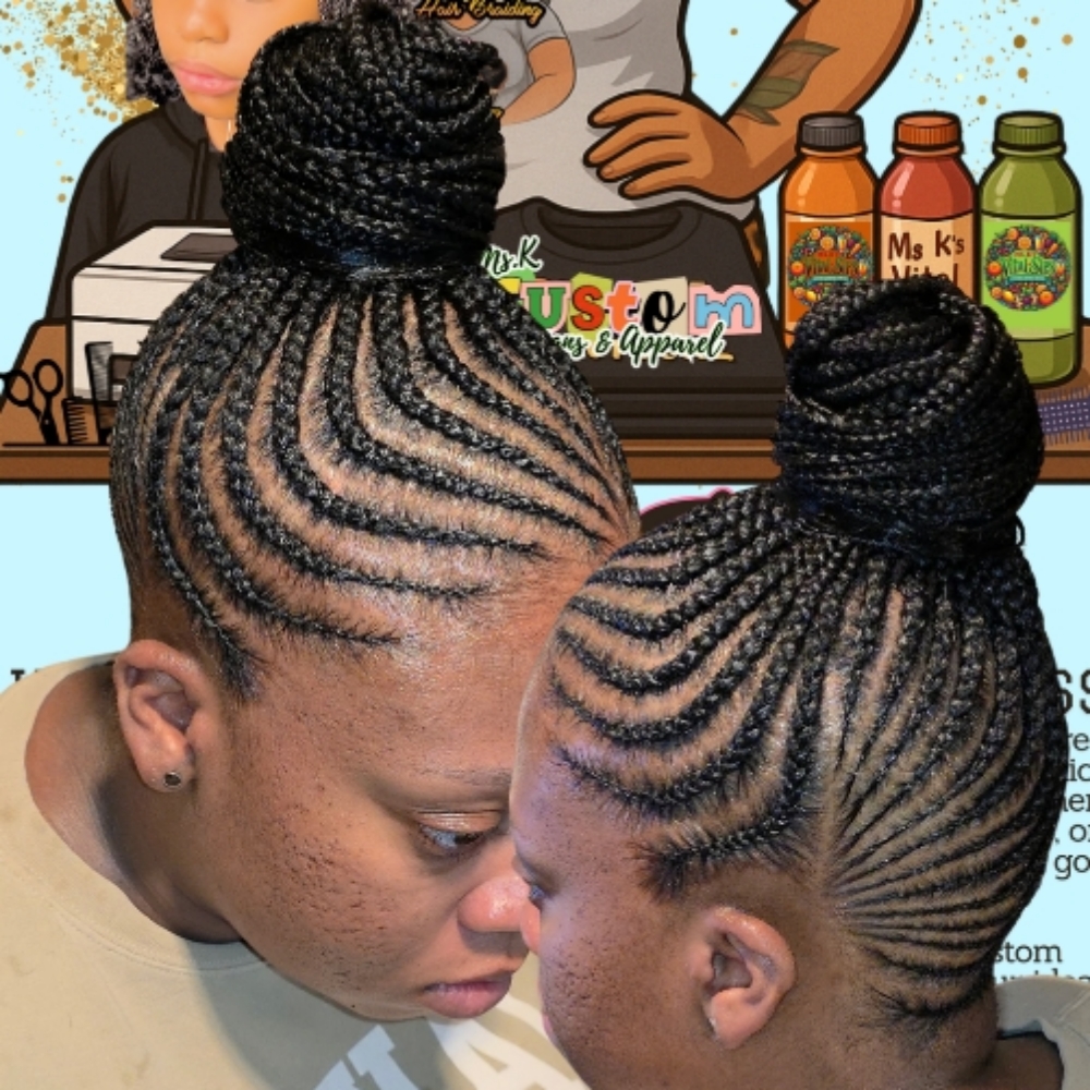 Small Feed-In Ponytail at Ms K Hair Braiding in Cincinnati, OH