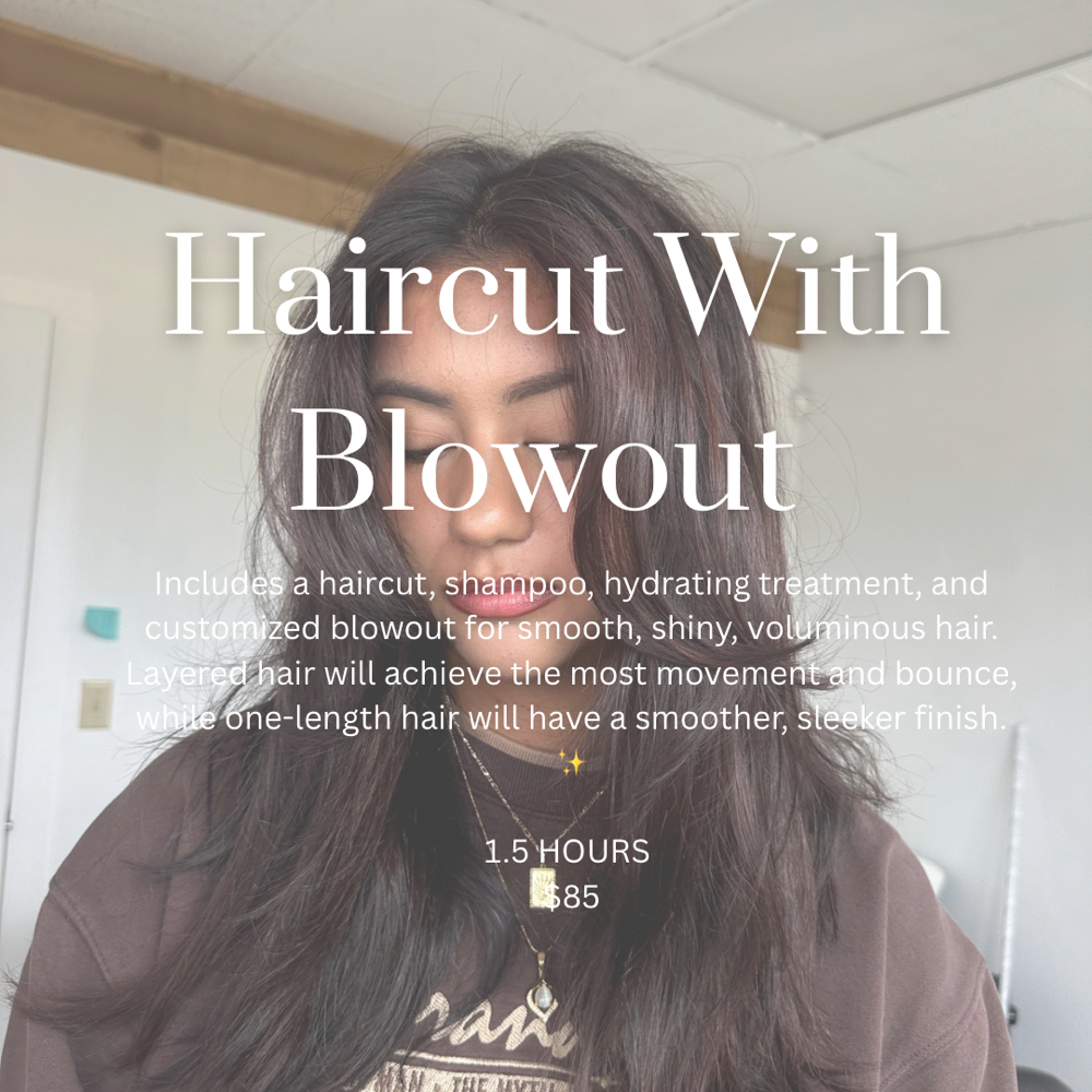 Haircut With Blowout at BloomingBeautySuite in Eugene, OR