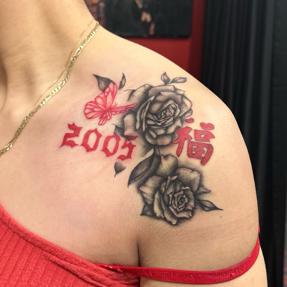 Medium Black And red