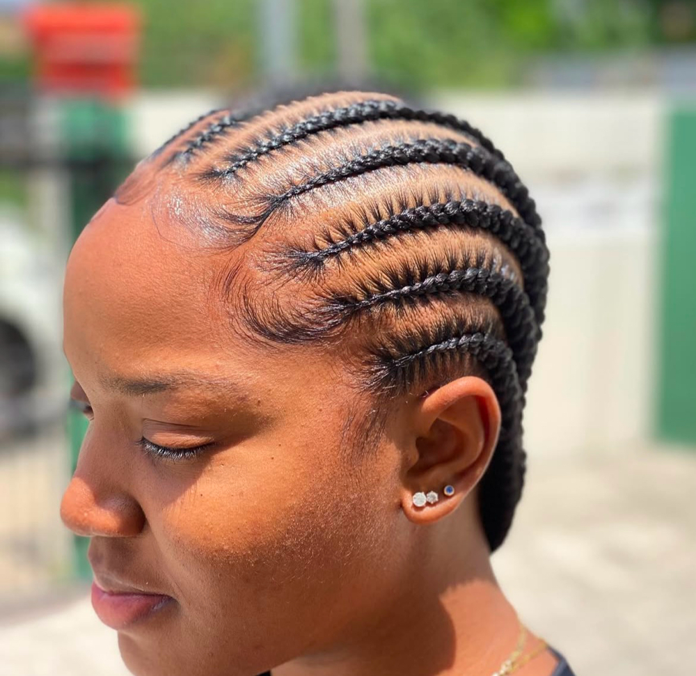 Cornrows With Natural Hair