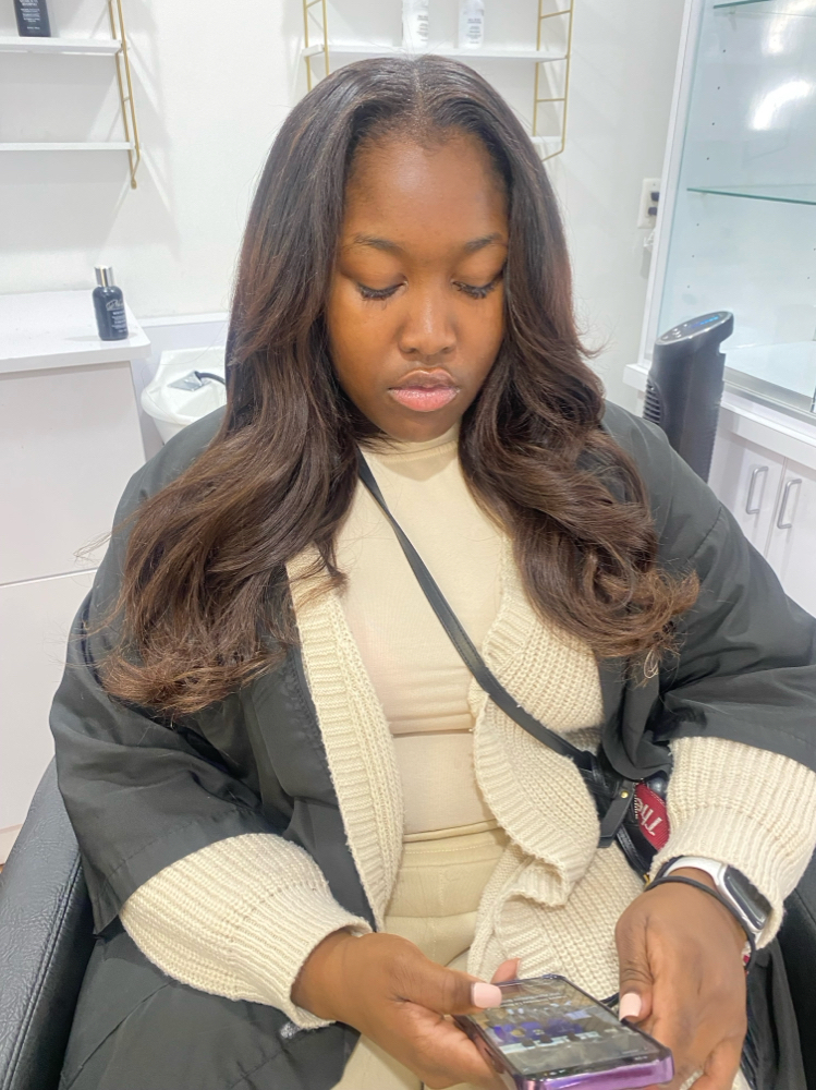 Clip-in Silk PressInstall w/Braids