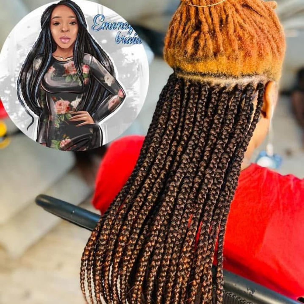 Box Braids Over Locs at E-Money Braidz in Memphis, TN