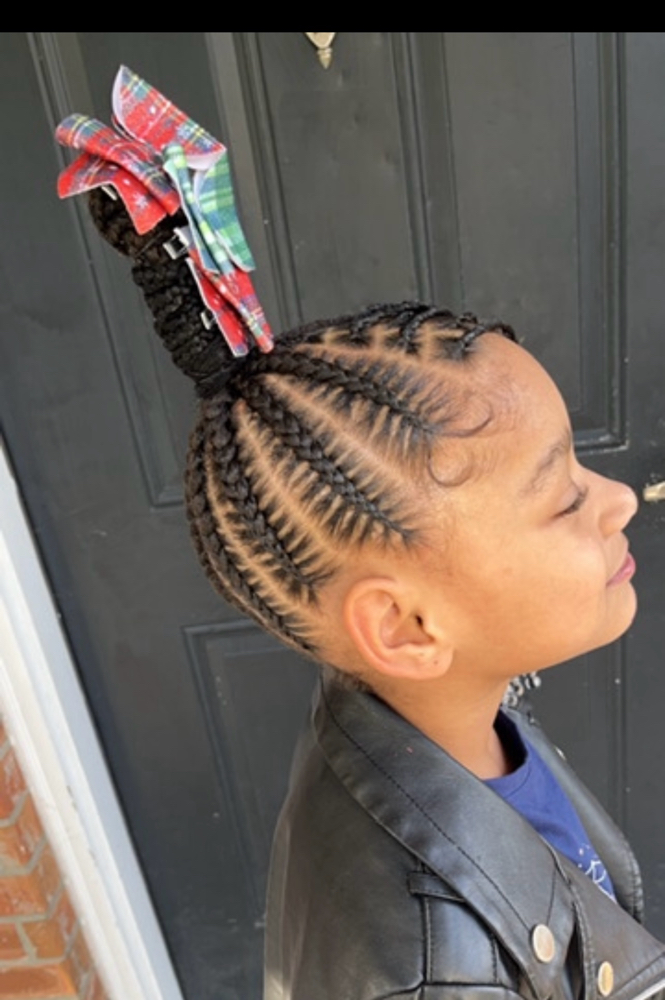 Sticth Ponytail W/ bun & Knotless