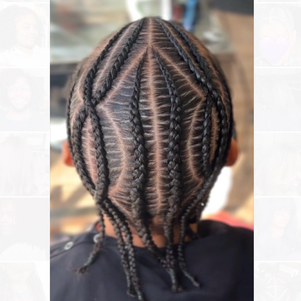 Complex Design ( Cornrow Add On) at Texture Talk Salon in Roseville, MN