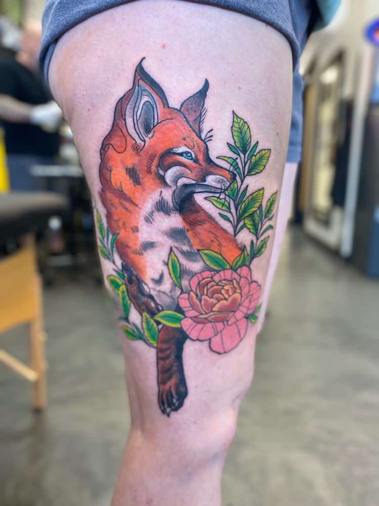 Large Color Tattoo at Alyx The Artist in Boise, ID