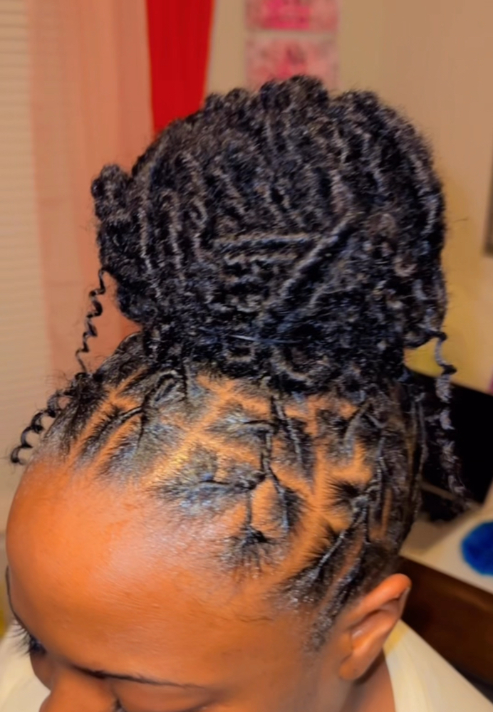 Invisible Locs /w Weave Bun