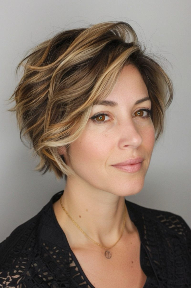 Short Hair Roots And Highlights