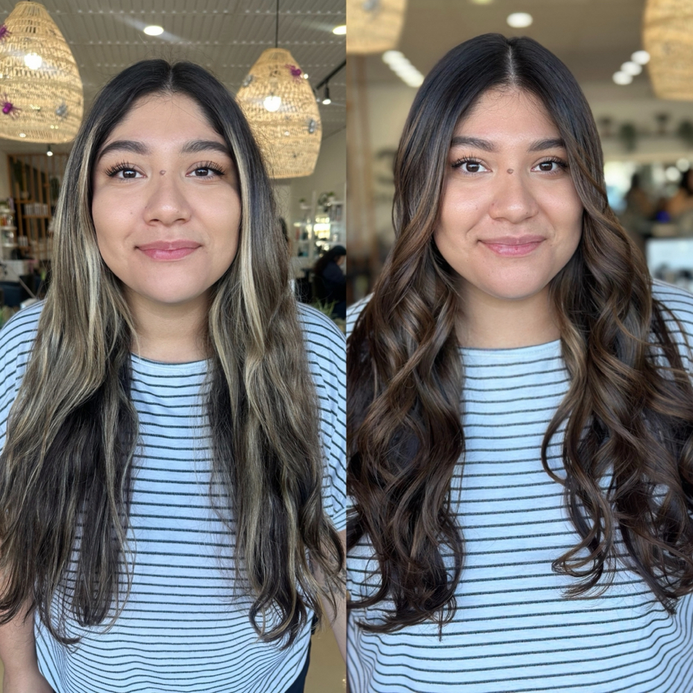 Reverse Balayage at Único Hair Studio in Fullerton, CA