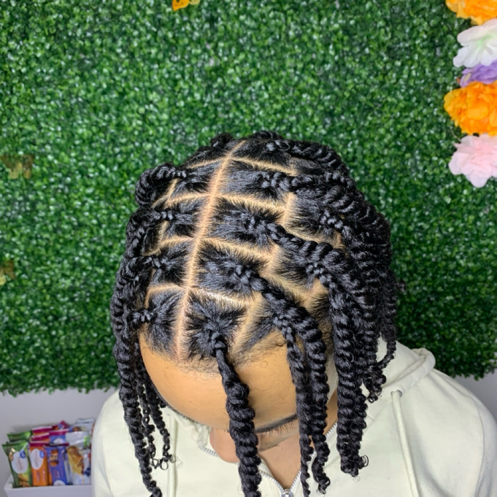 Mens' Two Strand Twists at Glamour Touch by Che' in Durham, NC
