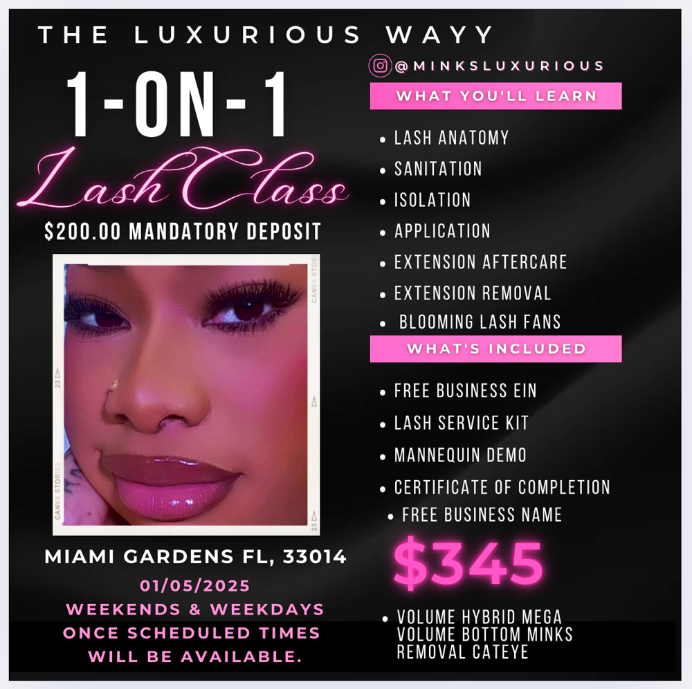 2K25 LASH CLASS ENROLLMENT