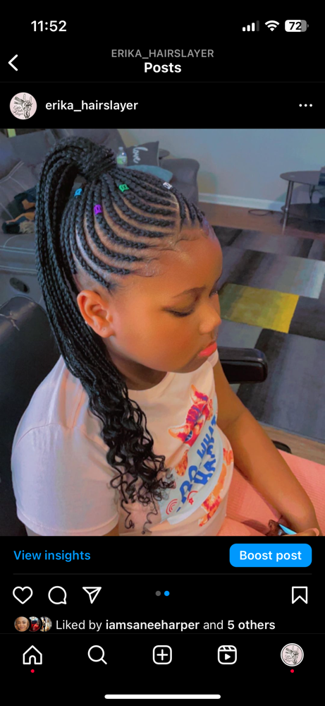 Cornrows w/weave