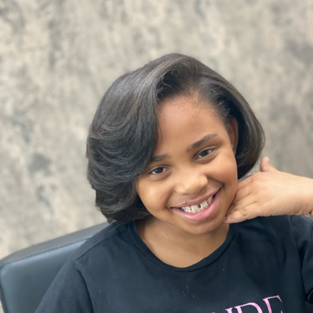 Returning Children’s Silk Press at Healthy Hair By Toni in Calumet City, IL