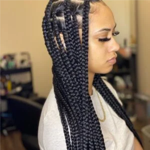 Jumbo Box Braids at Hollywood Soul Salon Ouchlesshairbraiding in San Diego, CA