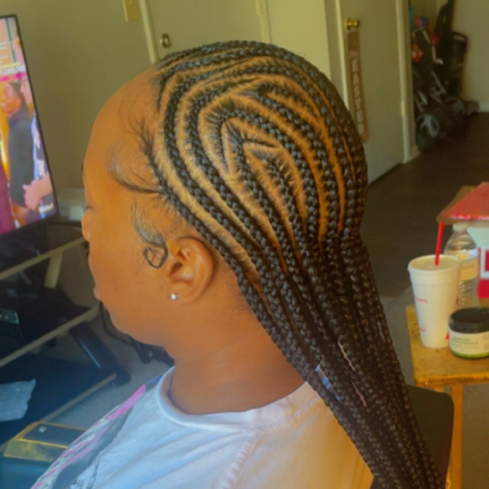 Feedin Cornrows 9 or More at TheeBraidBox LLC in Winston Salem, NC