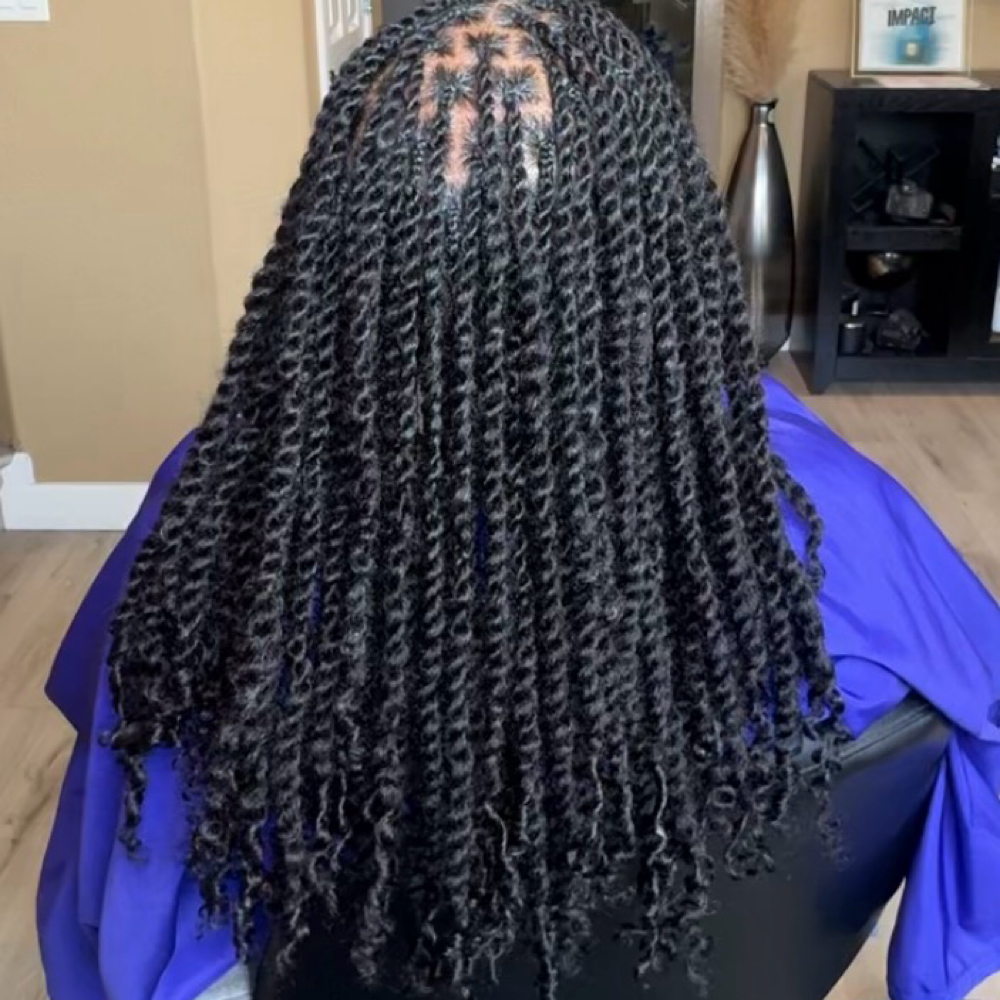 2 Strand Twist Extensions at Rooted Natural LLC in Sacramento, CA