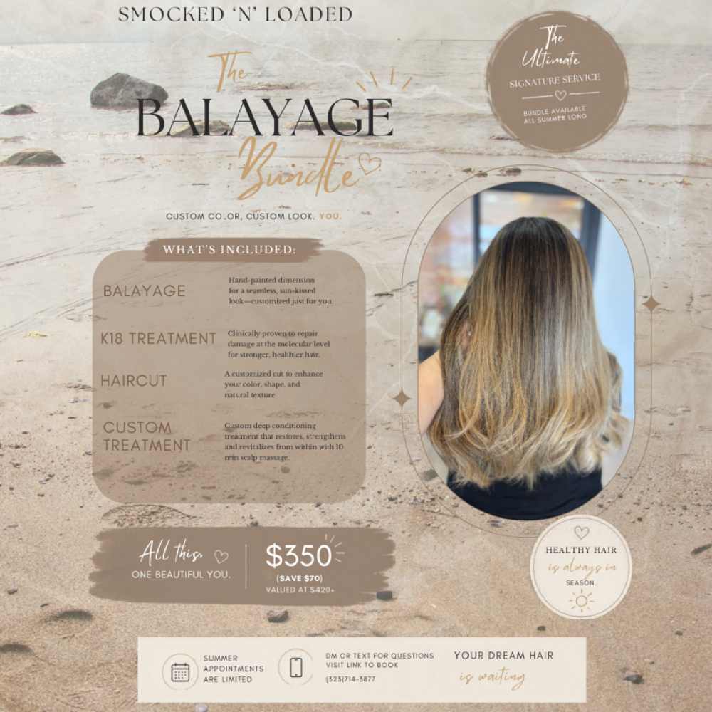 The Balayage Bundle at Smocked ‘N’ Loaded in Montebello, CA