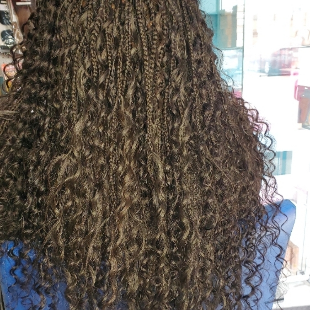 Waist Length Boho With The Hair at Djina Braiding in Grand Prairie, TX