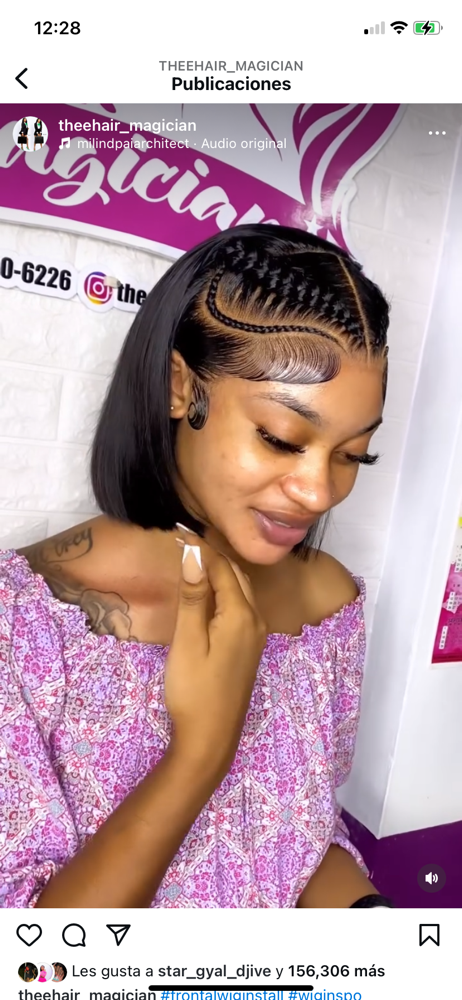 Designe On Wig