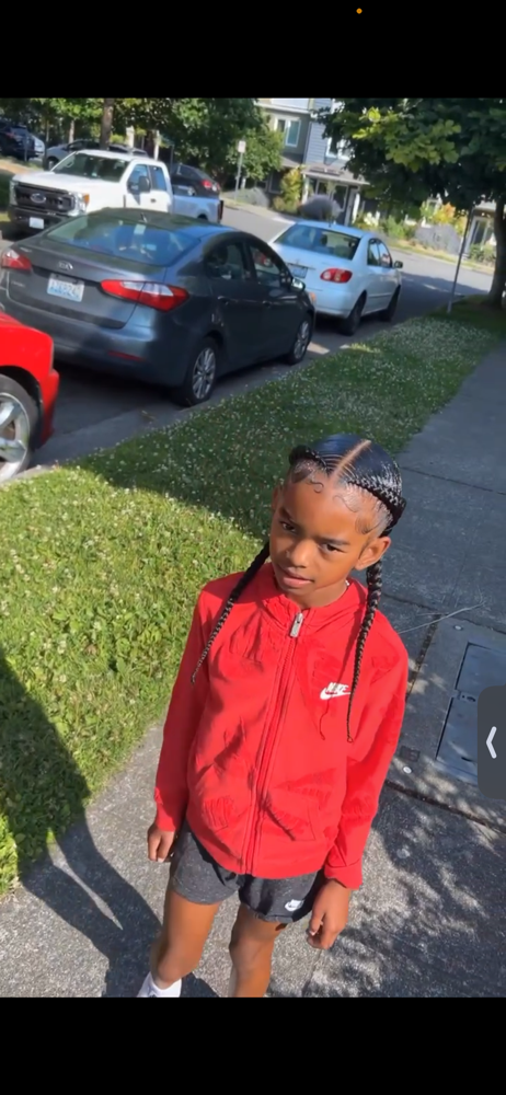Little Girls 2 Stitch Braids