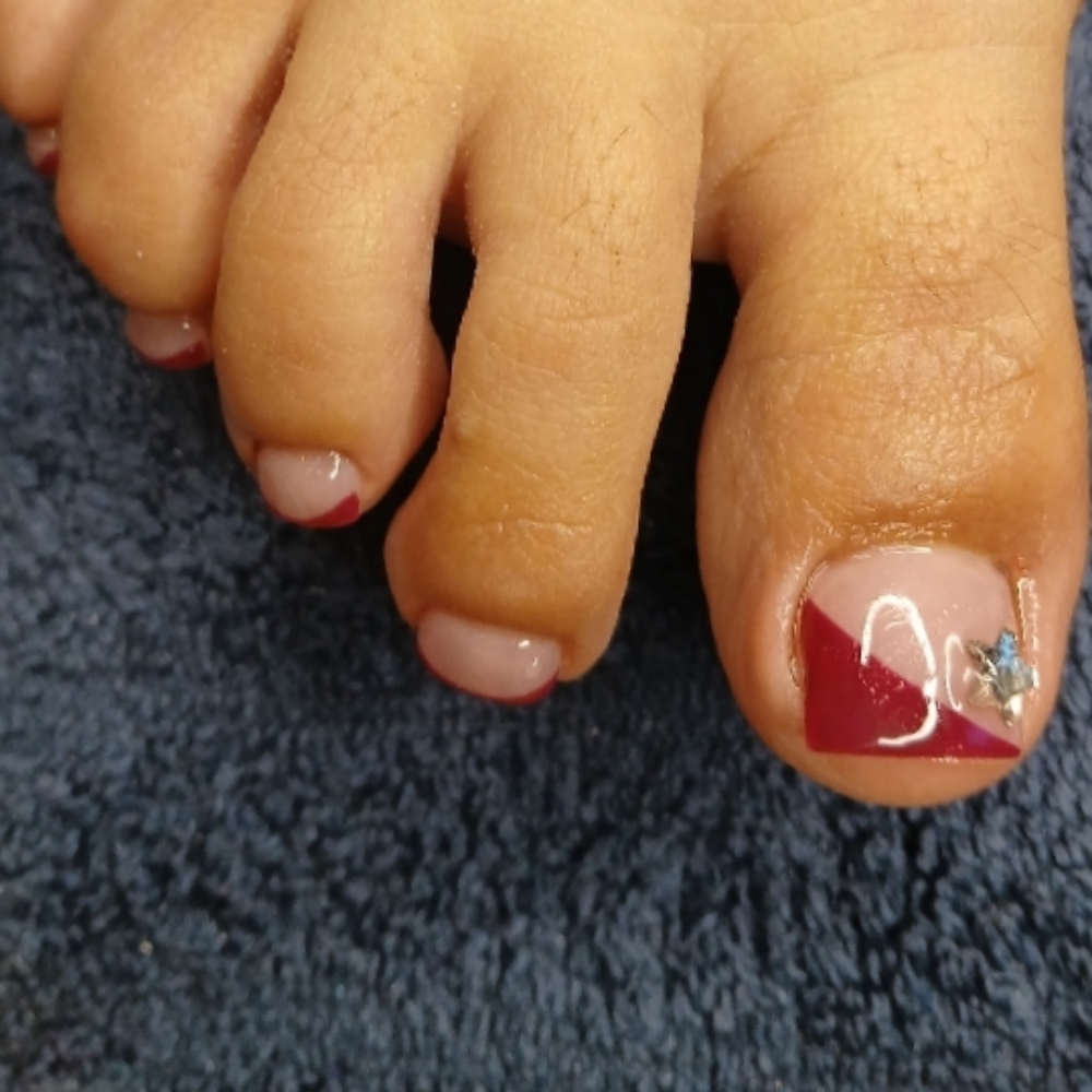 Acrylic Toe Full Set + French Tips at Thee Nail Lab LLC in Manchester, CT