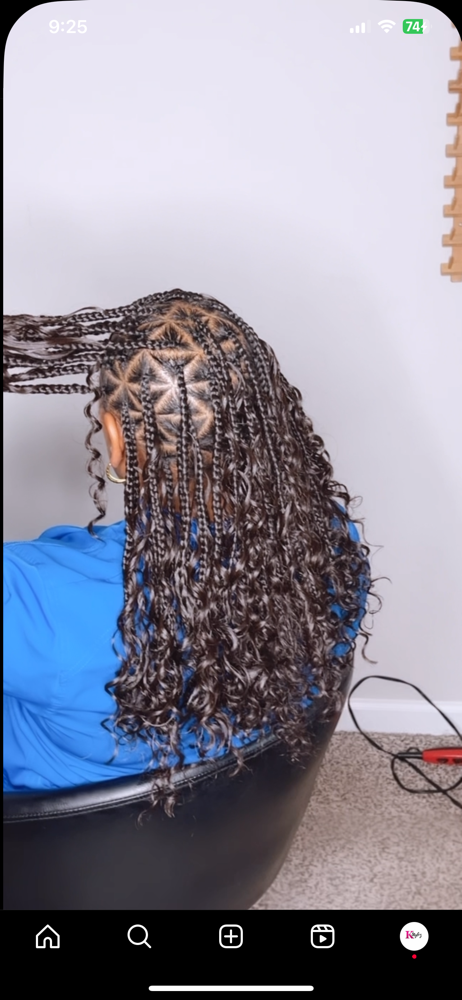 Triangle Boho Knotless Bob