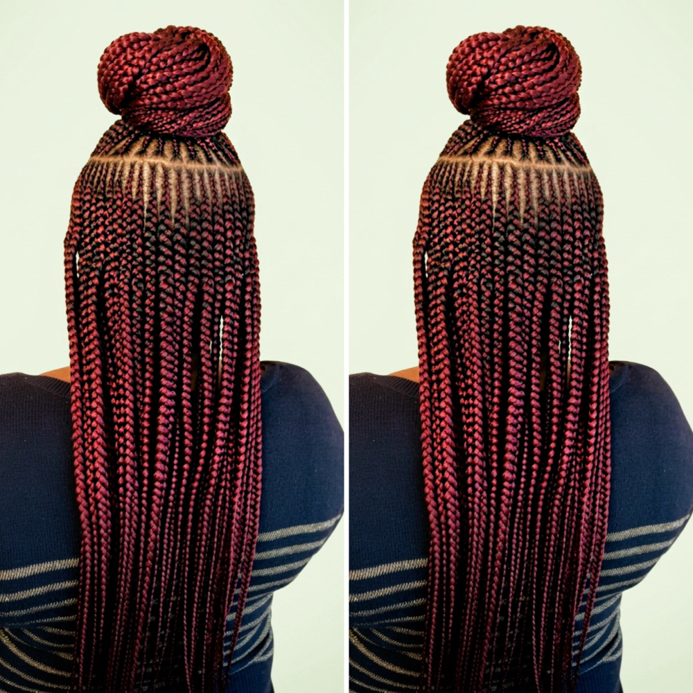 Feed In Cornrows (small) at Braid Work in Plano, TX