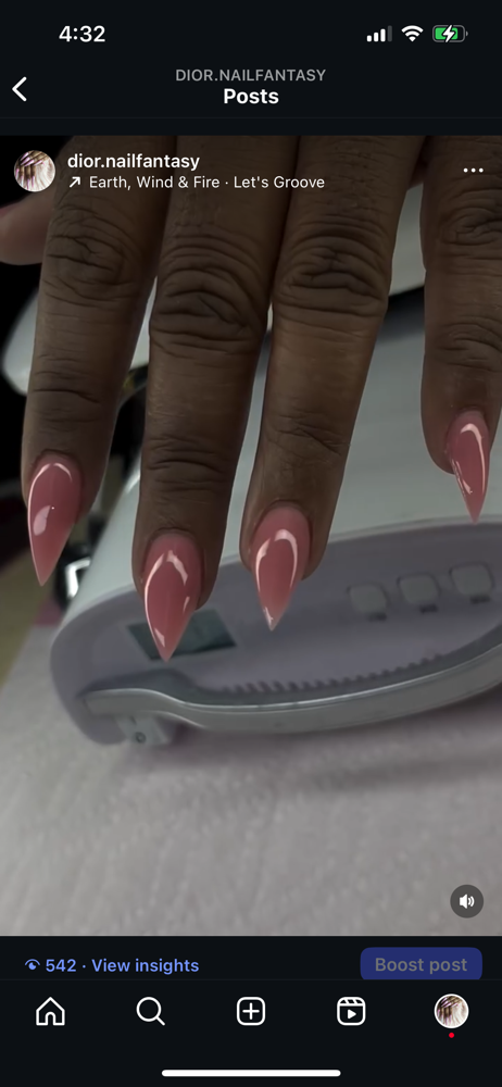 Medium Full Set at Dior Nail Fantasy in Atlanta, GA